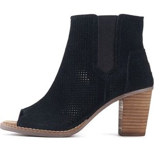 TOMS Majorca Black Suede Heels